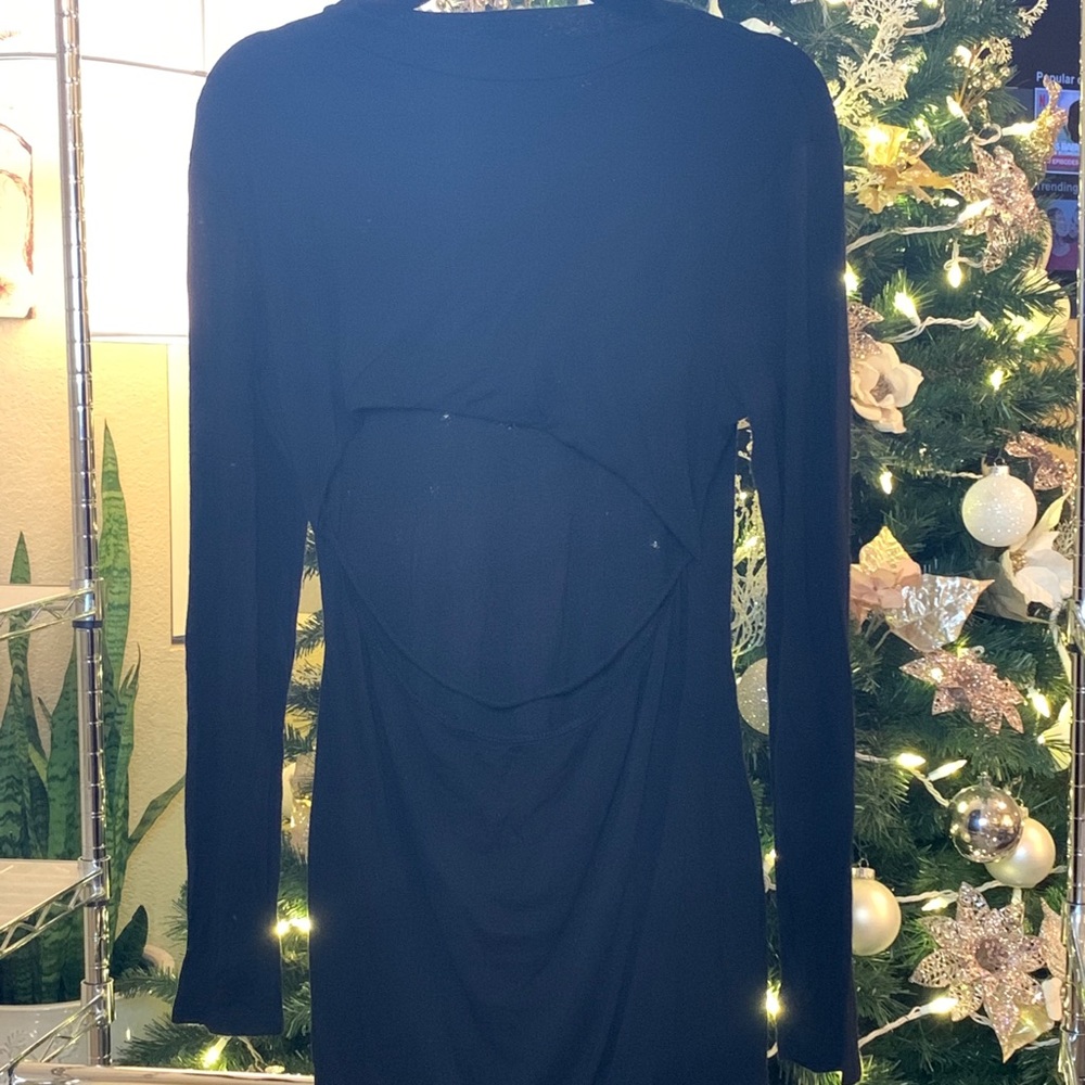 Black mini dress long sleeves